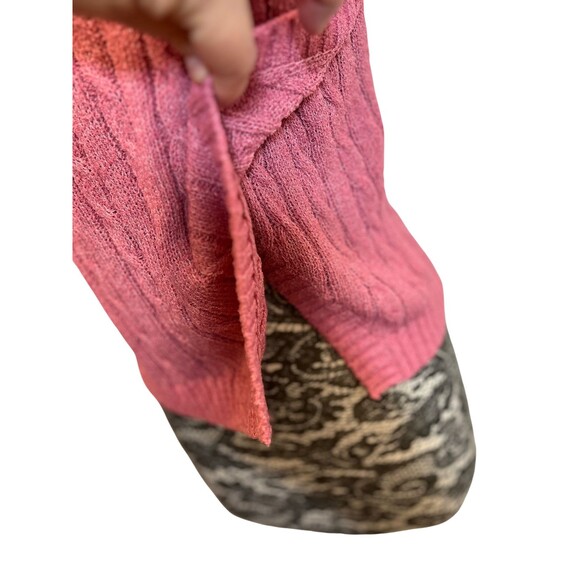 Anthropologie Current Air Angeline Pink Sleeveless Cable Knit Sweater Top Vest S - Picture 6 of 15